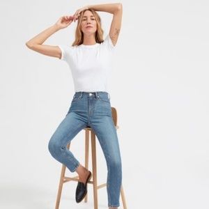 Everlane High-Rise Skinny Jeans (Ankle) Mid Blue